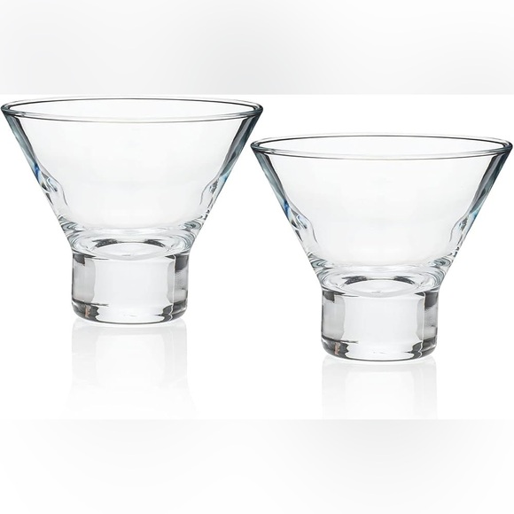 Vintage Midcentury Scandinavian Stemless Martini Glasses - Set of 4 - Picture 11 of 11